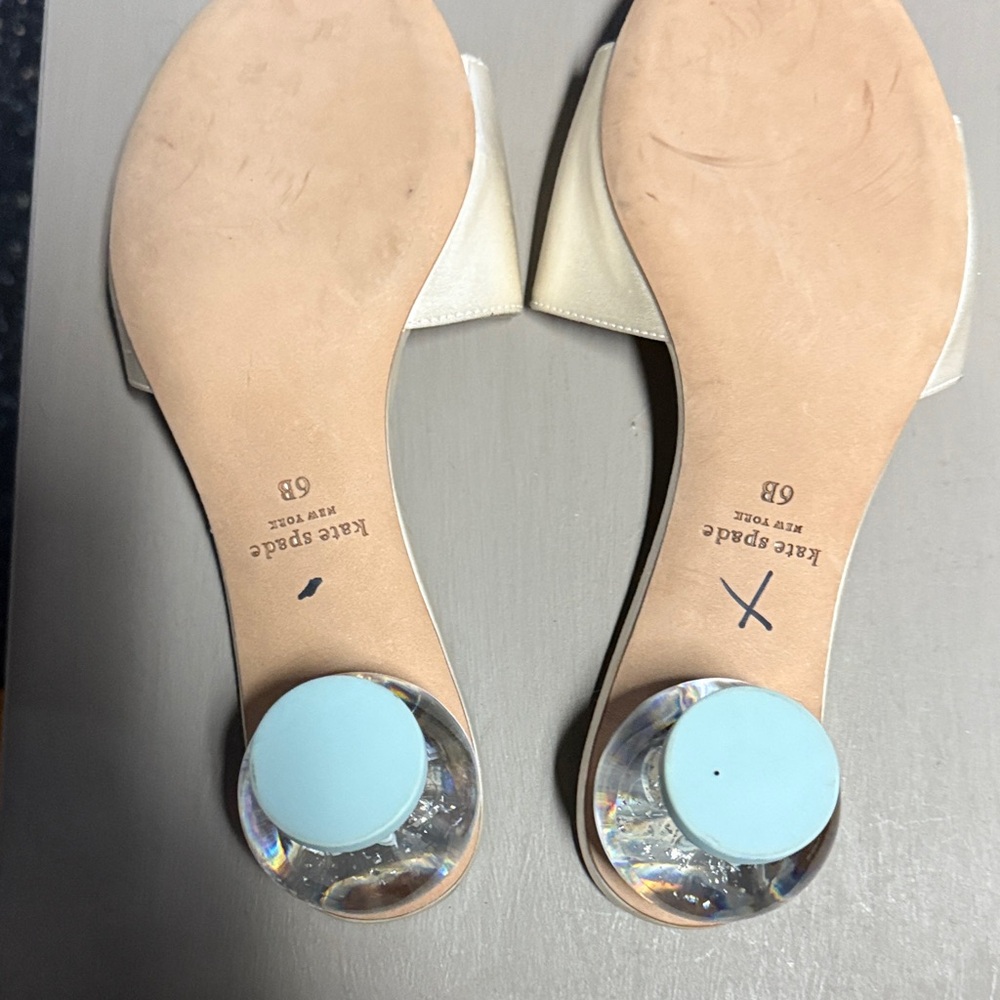 Kate Spade Gold Slide Sandals - Picture 5 of 6